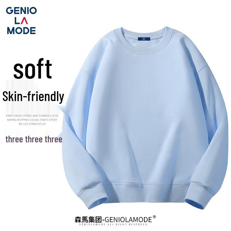 

GENIOLAMODE Men s Basic Solid Round Neck Pullover Sweatshirt 3XL