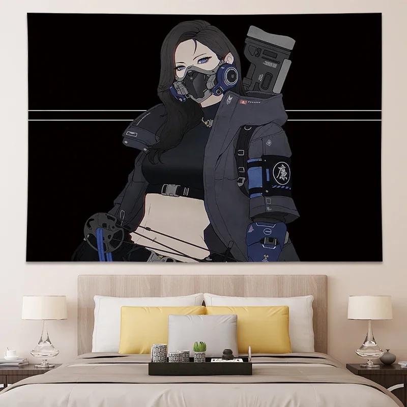 Japanese Teen Room Decoration Posters and Prints Kawaii Anime Large Tapestry Bedroom Wall Murals Customizable