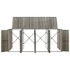VidaXL Abri pour poubelle quadruple Gris 274x80x117 cm Résine tressée 319867