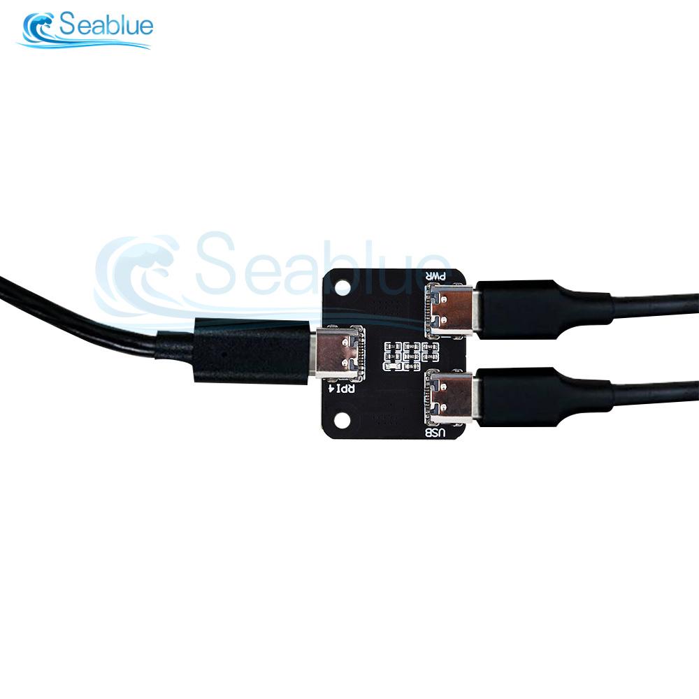 Type-c 3 Interfaces Power Splitter USB 1 to 2 Power Distribution Module For Raspberry Pi 4