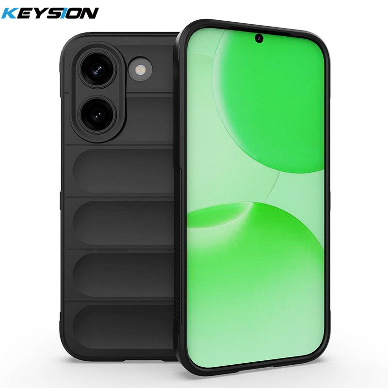 

KEYSION Heavy Duty Shockproof Matte Phone Case for Xiaomi POCO X8 Pro Max Anti-skid Soft Silicone Phone Cover for POCO X8 Pro for POCO X8 Pro чёрный