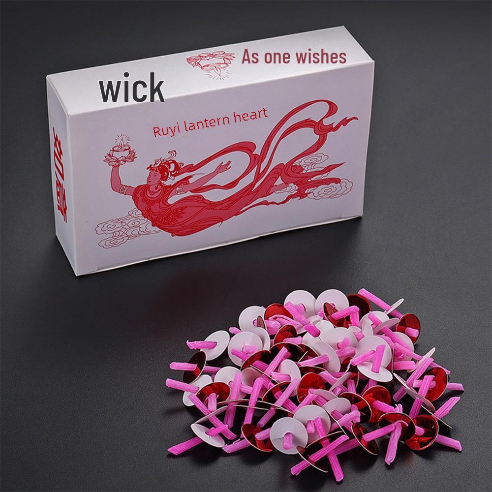 Long-Lasting Aluminum Ghee Lamp Oil Float with Fiber Wick