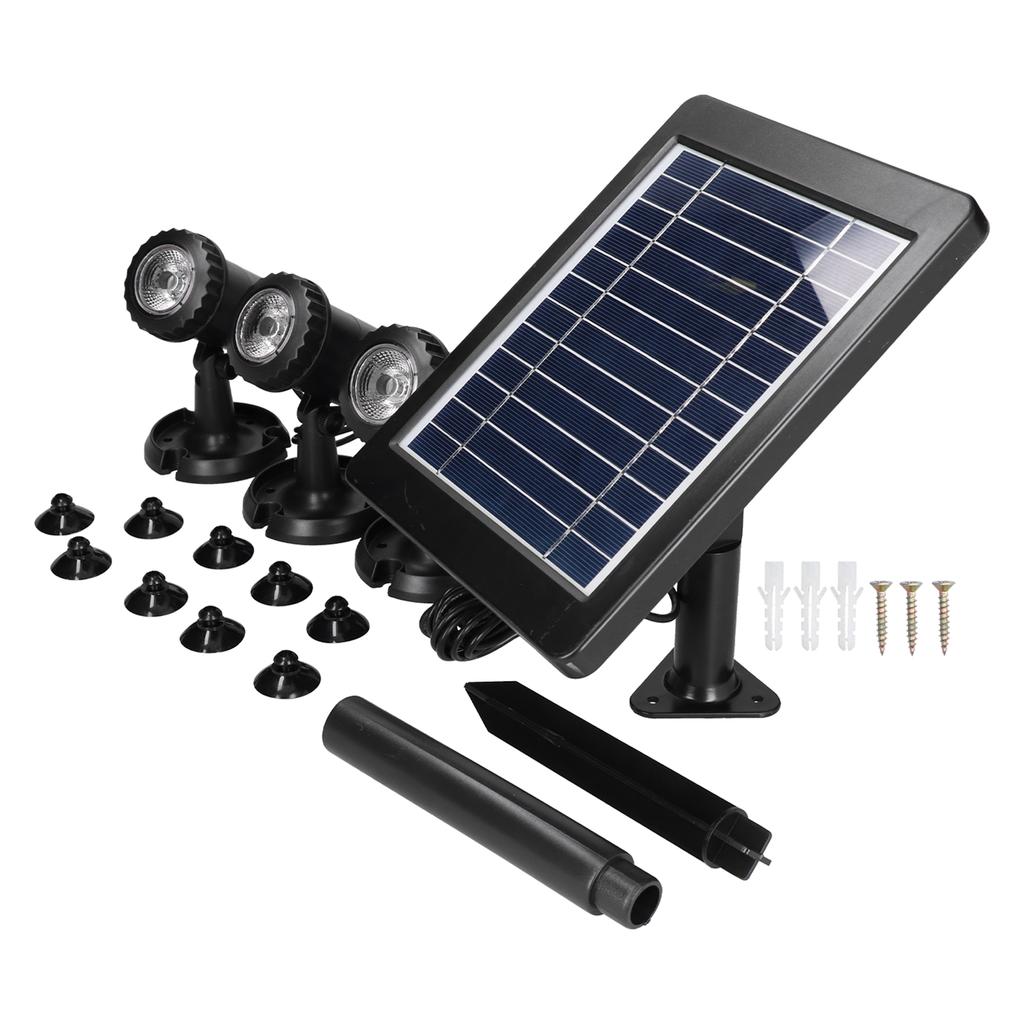 Solar Spotlight ABS Adjustable Waterproof Lighting Facilities for Courtyard Decoration IP68