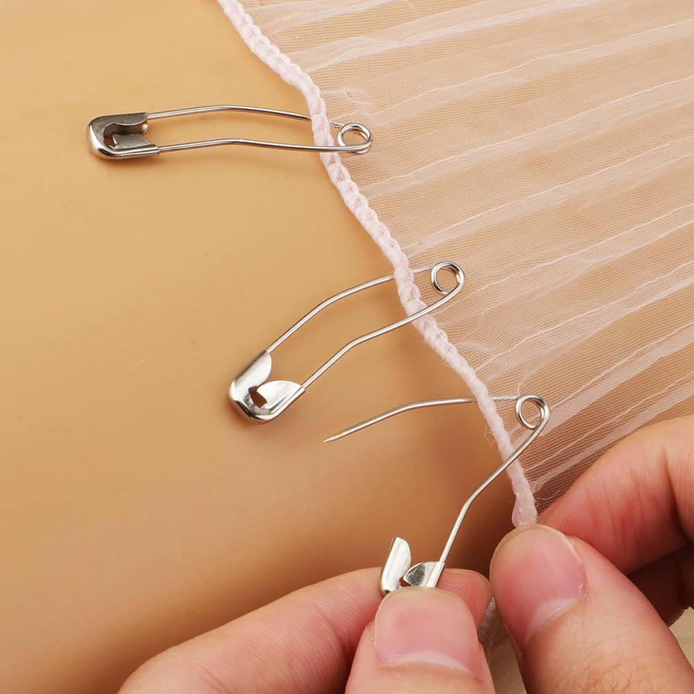50pcs Curved Safety Pins Sewing Quilting Basting Pins Bent Safety Pins Accessories for Crafting Quilting Knitting Sewing