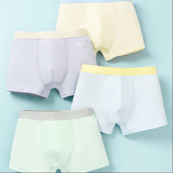Class A 100% Cotton Boys' Antibacterial Boxer Briefs - Breathable & No Pinching Crotch for Growing Children