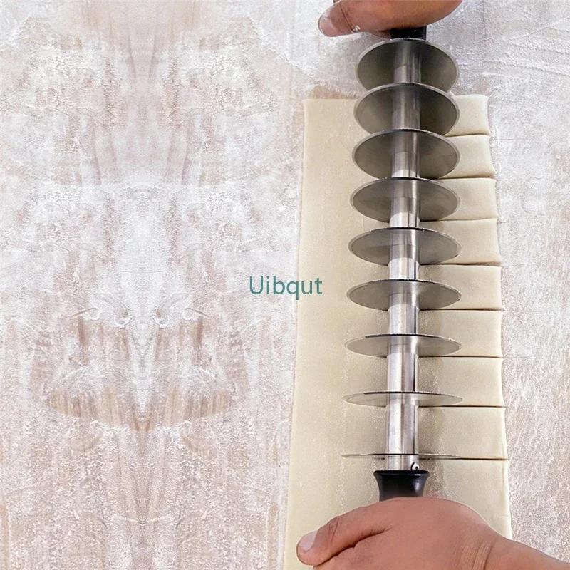 Dough stick cutter Multi wheel stainless steel roller knife Cutting knife Tool for frying fried dough sticks kitchen tools