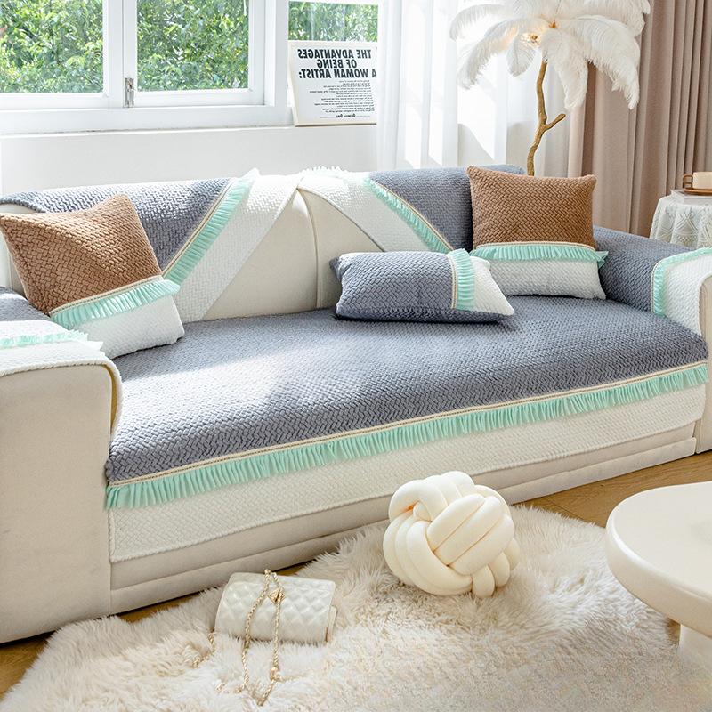 Sofa Cover Towel Anti-Scratching Winter Plush Cushion Cushion All-Inclusive Universal Sofa Cover Full Cover Blanket