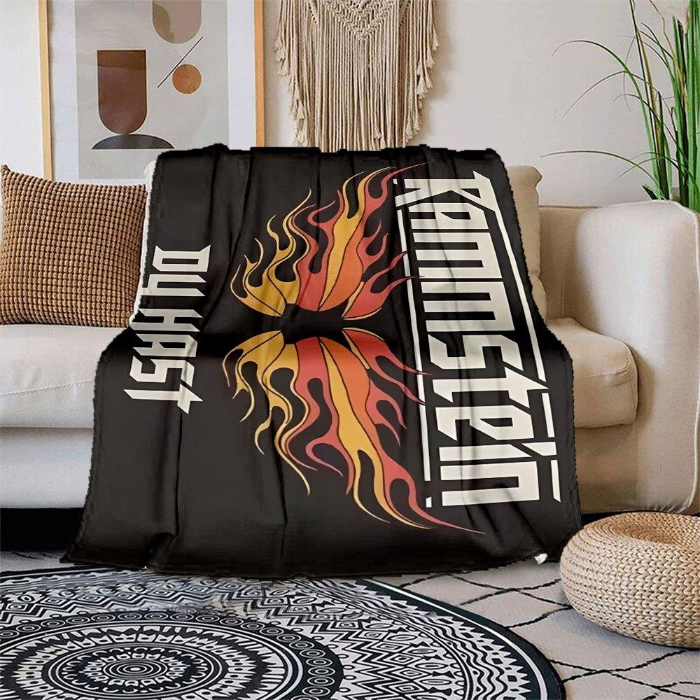 

Rammstein - Du Hast T-ShirtBlanket Flannel Throw Blanket for Sofa, Bed, Travel, Camping, Office, Couch, Chair, And Bed Gift for Christmas cx 150x180cm