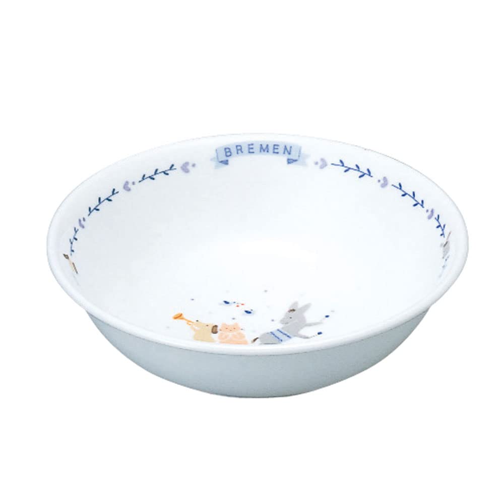 NARUMI Bremen Tableware Daily Set Snack Baby Shower First Weaning Made in Children's Set, 4-Piece (Glass, Plate, Spoon, Fork), Gift, Meal, Gift,