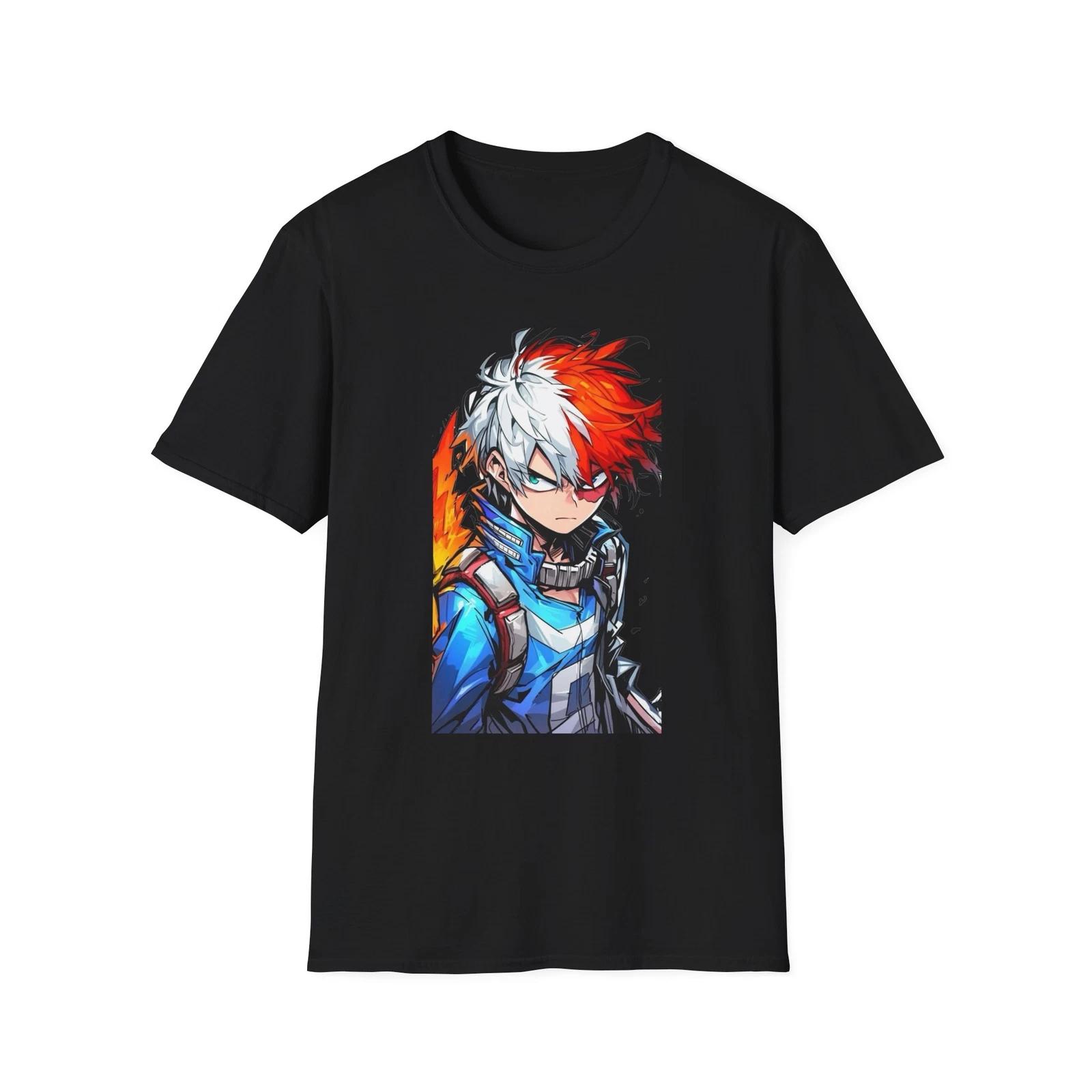 Unisex JL Anime T-Shirt Softstyle - My Hero Academia Shoto Todoroki 100