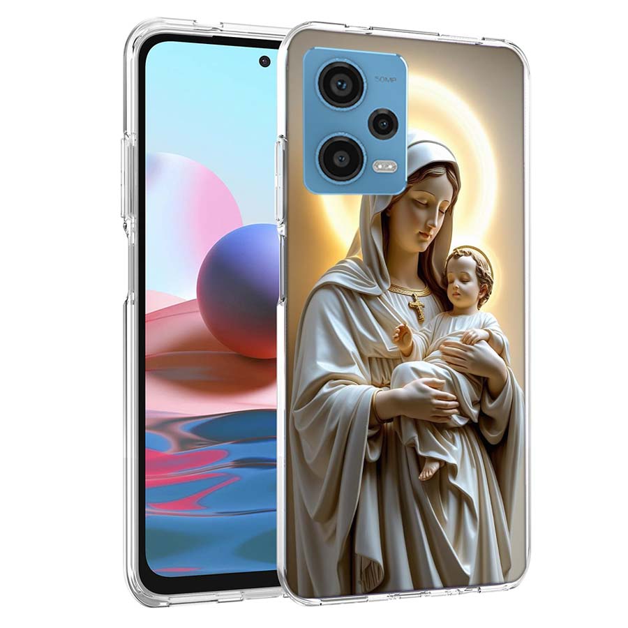 The Virgin Mary and the Baby Phone Case For Redmi Note 13 12 14 15 Pro Plus 13R 11 11T 11E 11S 10 Pro 10S 9 9S Cover Cell Clear