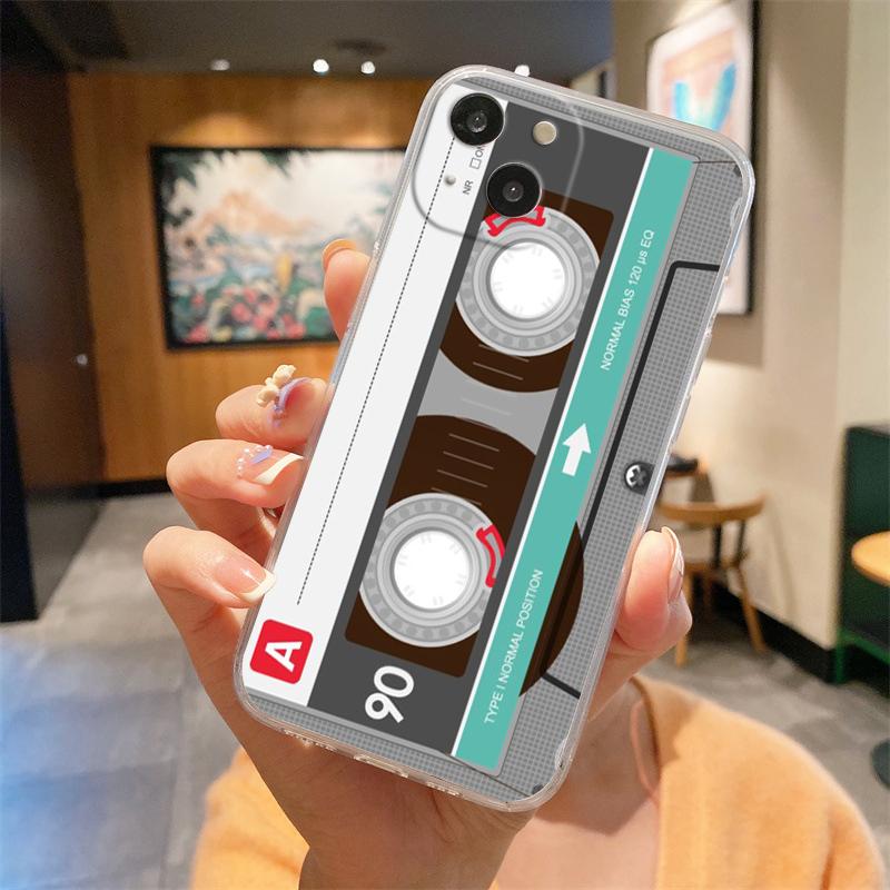 Kassette Transparent Handyhülle Für iPhone 15 14 13 12 Mini 11 Pro Max XS X XR 7 8 Plus Klar Stoßfest Silikonhülle