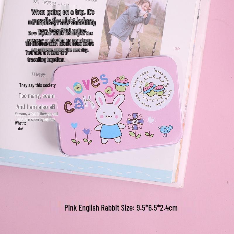 Creative Cartoon Mini Card and Hairpin Storage Tin Box