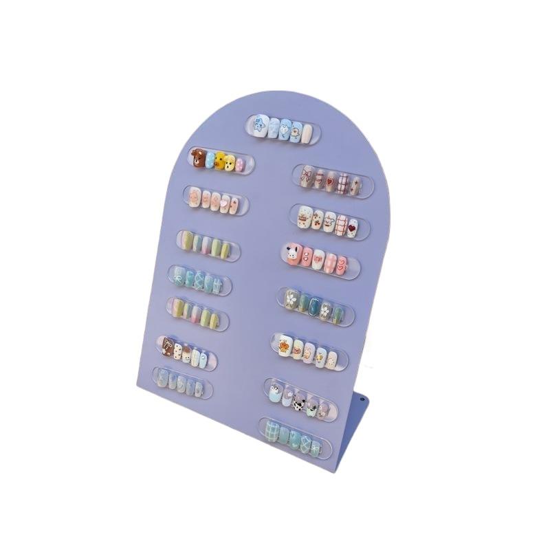 New Premium Acrylic Nail Color Plate Magnet Nail Tips Display Board Comparison Color Card With Number Stickers For Nail Salon