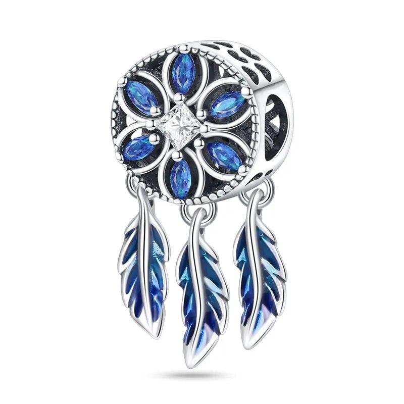 copperplated Dream Catcher Moon Bead Charms Compatible With Pandora BraceletsBangle Do It Yourself Ideal For Women Birthday Fine Jewellery Gift New