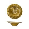 European Ceramic Western Dinner Steak Plate with Golden and Silver Colors Straw Hat Bowl Household Fruit Salad Dessert Plate New