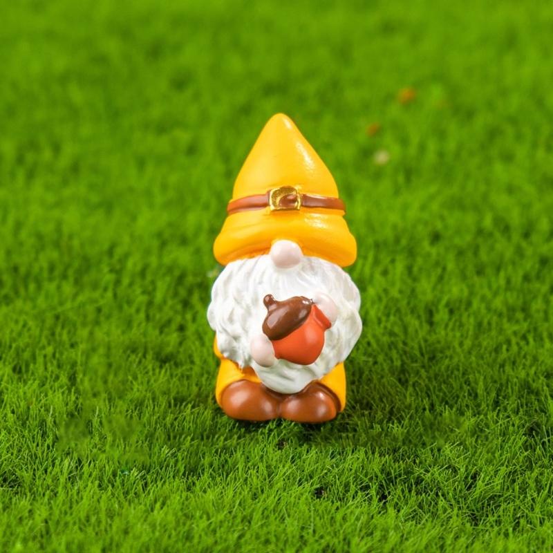Set Of 3 Resin Leaf Miniatures Gnomes Ideal for Indoor and Outdoor Use Adds Unique Charm to Any Home or Garden Setting
