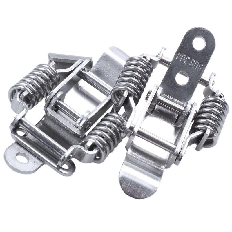 A96I-8X Werkzeugkasten Schub Feder Zugfeder Schnappverschluss Klemme Silber