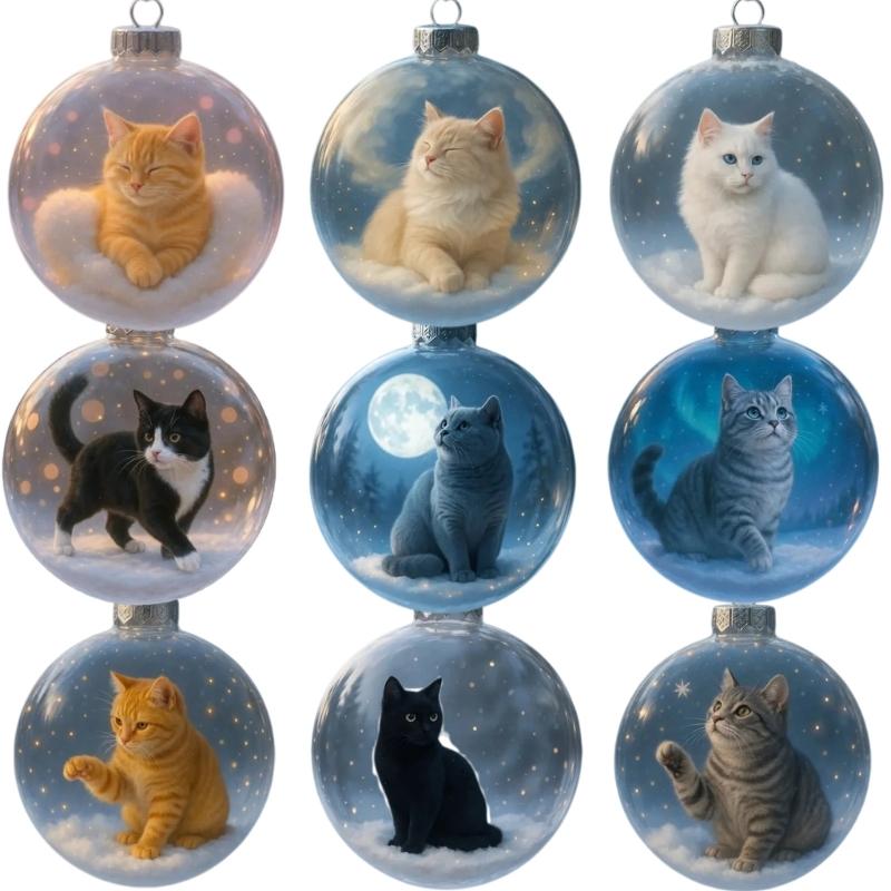 Christmas Balls Elegant Christmas Tree Hanging Animal Ornament for Holiday Celebration and Seasonal Home Accent