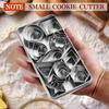 Mini Cookie Cutters Set with Box, QtoiKce 30Pcs Small Stainless Steel Flower Square Heart Round Star Triangle Oval Shapes Cookie Cutters, Mini