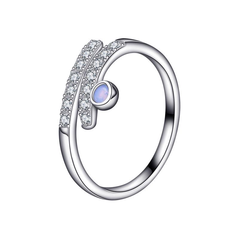 

Versatile Retro Niche Design S925 Sterling Silver Ring with Micro-Pave for Women