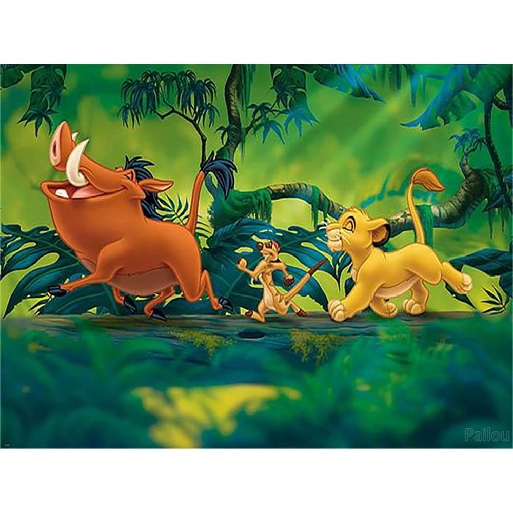 Disney The Lion King Simba Classic Animation 5D Diamond Painting Full of Diamonds DIY Handmade Diamond Painting Cartoon Decoration Painting Kit