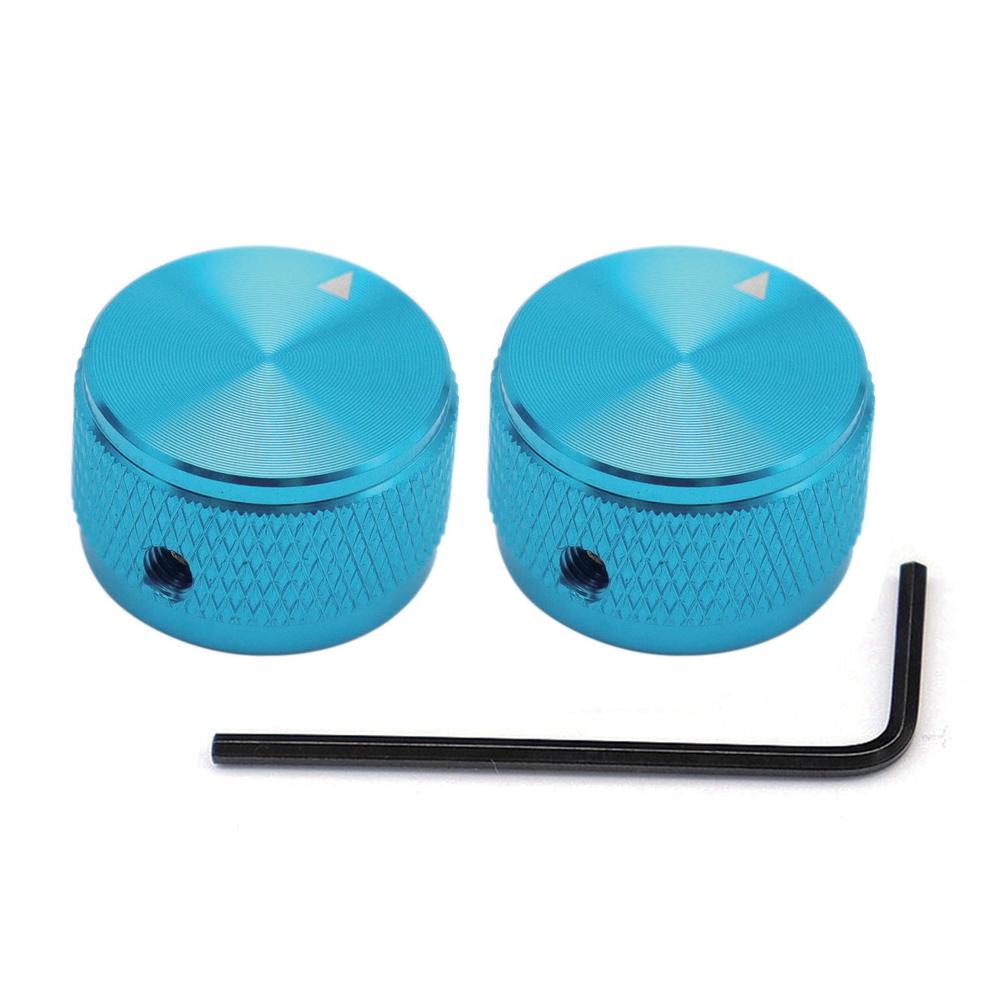 1Pc2Pc Aluminium Guitar Metal Knobs 6Mm Metal Pot Knobs With Indicator And Set Screw For Guitarbassaudio Equipments
