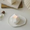 White Geometric Rubik's Cube Scented Candle: Creative Home Aroma Gift & Handmade Ornament