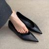 Sheepskin Version French Minimalist Flat Shoes Women's One-pedal Temperament Pointed Single Shoes Commuting Shallow Leather Women's Shoes