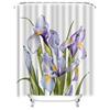 Elegant Iris Shower Curtain Decorative Bathroom Set With Vibrant Floral Design Waterproof Durable Easy To Install And Maintain