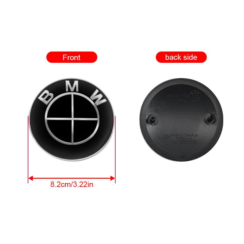 1/4/7Pc 82mm 74mm 45mm Car Front Rear Logo Wheel Hub Center Cover Steering Wheel Center Stickers For BMW E90 E46 F10 F30 E87 F20