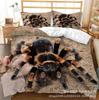 Spider Quilt Set Three-Piece Polyester 90G Abraded 3D Digital Four-Piece Bedding Set