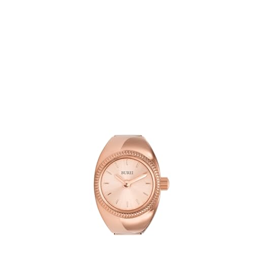 

BUREI Women s Analog Quartz Ring Watch, Waterproof, Rose Gold, Simple, Stylish, Cute Mini Ring Watch, Unisex, Easy to Read, Elastic Stainless Steel St