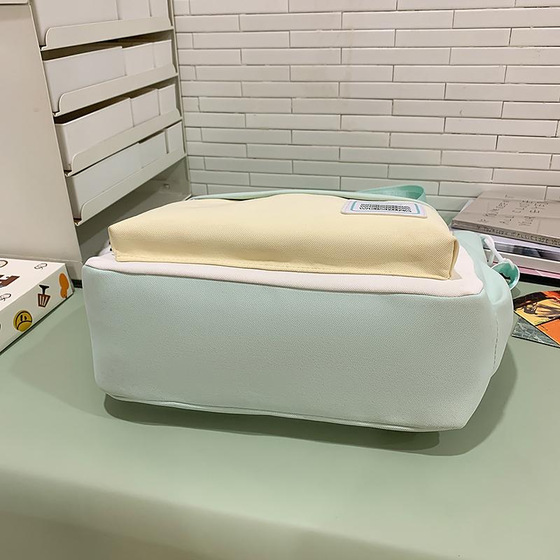 College Contrast Color Stitching Shoulder Bag Women's Lightweight Crossbody Bag Student Class Bag