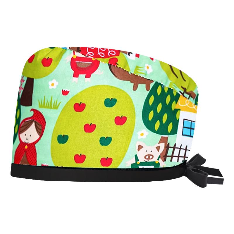 Women's Cotton Surgical Cap - Tie-up Medical, Dental, Salon, and Chemotherapy Head Coverings