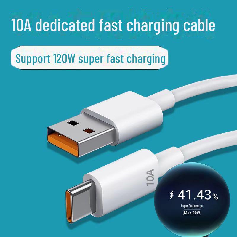 240W Super Fast Charging Transparent Type-C Cable for Huawei, Vivo, OPPO, Xiaomi, Honor Mobile Phones