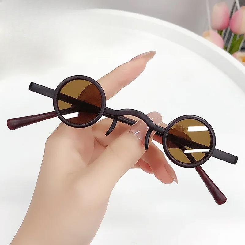 Men Sunglasses Ultra Small Frame Eyeglass Multi Color Lens Vintage Round Sun Glasses Male Punk Shades Eyewear  Masculinos