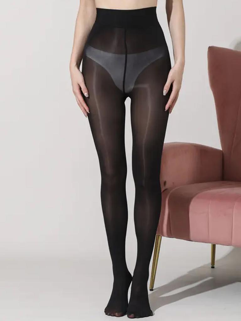 1 Stück Damen-Pferdeöl-Strumpfhose, Sexy Hot Girl Stil, Keine Laufmaschen, Kein Rutschen am Schritt, High-Waist Enge Strumpfhose