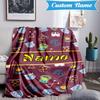 Custom Name West Ham Crests Pattern Blanket Lightweight Ideal Bedding Blanket Perfect for Travel, Camping, Living Rooms, Sofas, Christmas gift