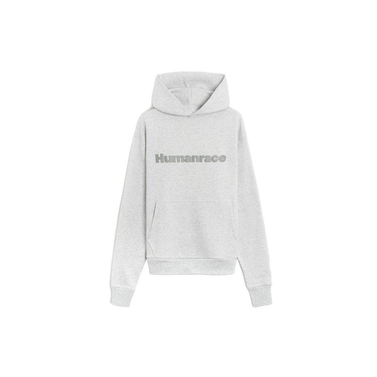 adidas x Pharrell Humanrace Logo Hoodie 'Grey Heather' Men's HG1809