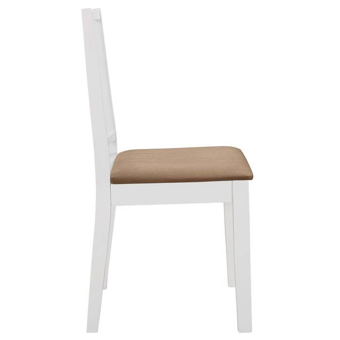 Chaises de salle à manger - Maison Exclusive - Lot de 4 - Bois massif - Coussin blanc crème