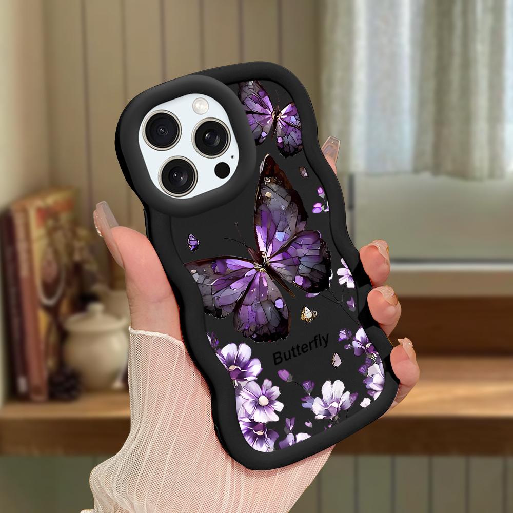 Big Wave Edge Soft Silicone Material Macaron Phone Case Shockproof Protective Rubber Casing for iPhone Samsung Huawei Honor Xiaomi Redmi OnePlus Moto