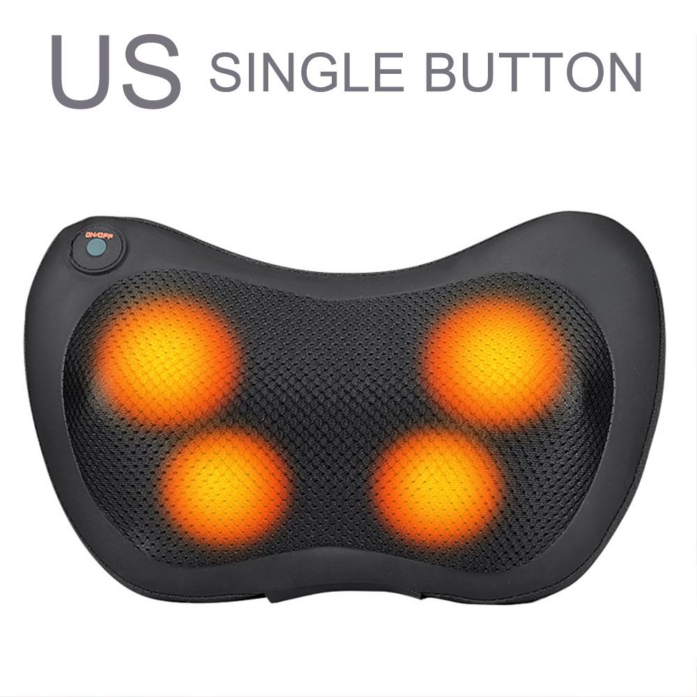 12/8/6/4 Heads Car Back Neck Massager Electric Massage Relaxation Pillow Cushion Home Waist Body