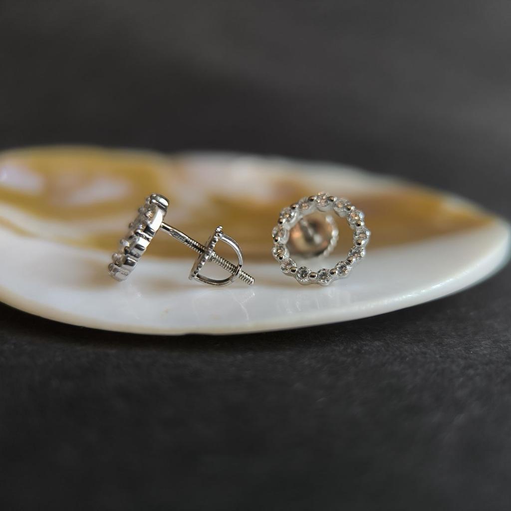 Silver Earrings with Cubic Zirkonia (2193081)