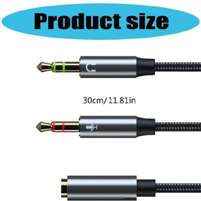 Oxygen Frees Wire  Headphone Splitter Small  & Flexible 3.5mm Headset Splitter 30cm for Reduced Signal Interferences