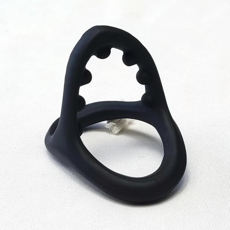 Gjenbrukbar penisring Pung Bondage Cock Ring Sexleketøy For Menn Kyskhetsbur Testikkel Bondage Lås Ring Voksen Sex Produktbutikk