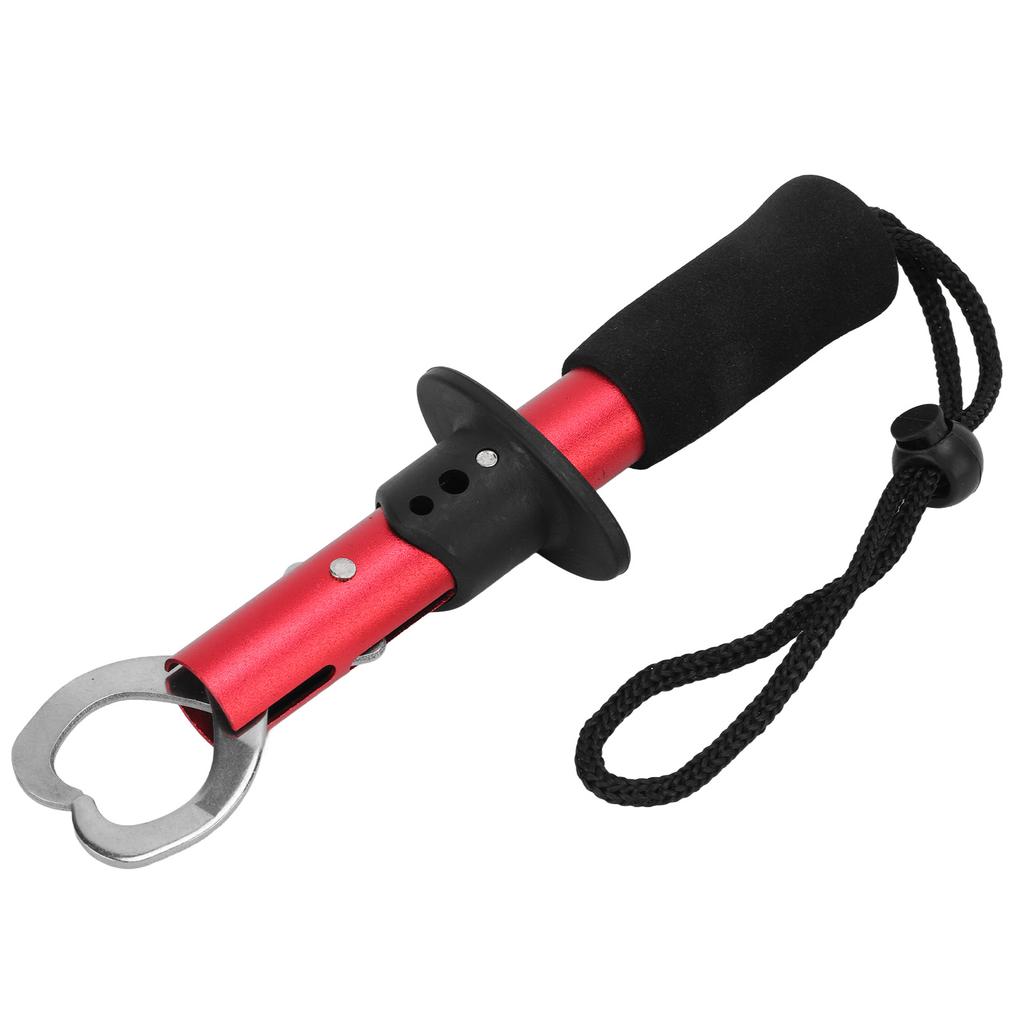 Fish Lip Gripper Stainless Steel Fish Grip Holder Fishing Tool with Wrist Strap Fishing Gear Accessories