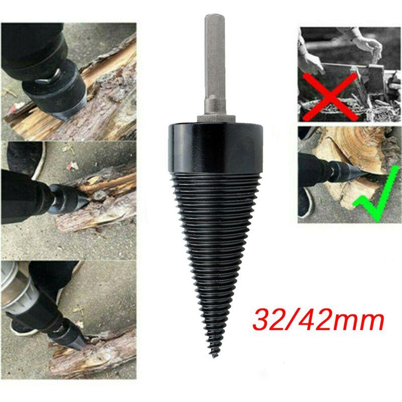 Buy Hex Shank 3242mm Log Splitter Firewood Hammer Drill Bit Split Cone