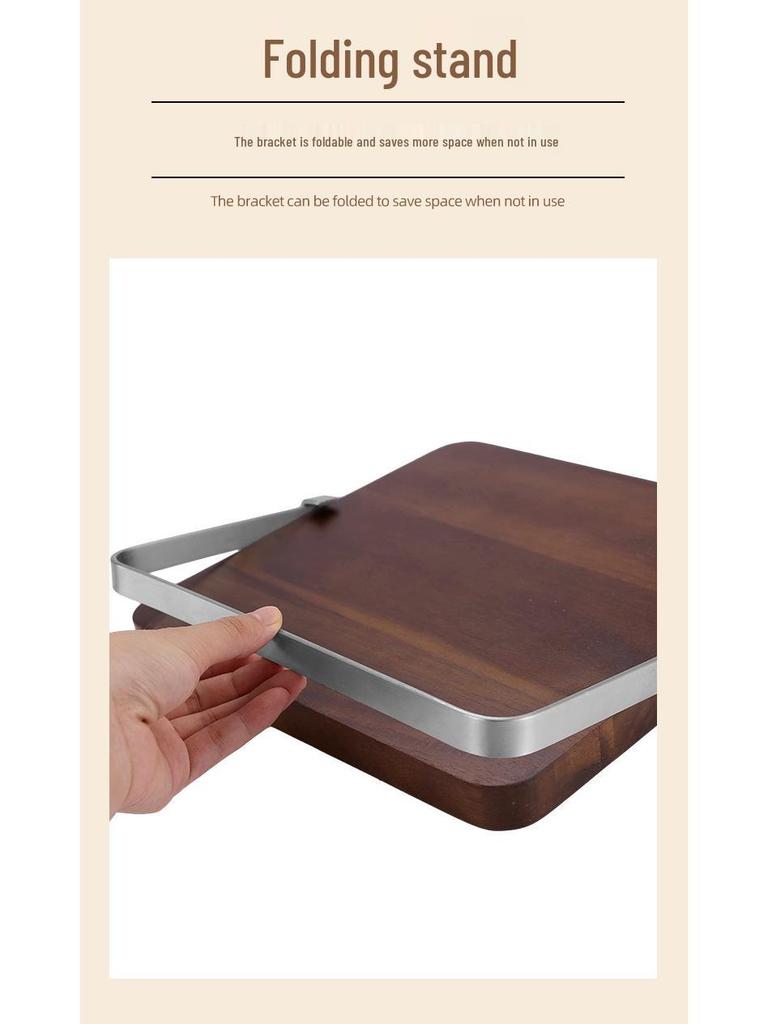 Double-Sided Magnetic Knife Holder – Solid Wood Stand for Kitchen Cleavers