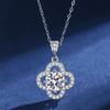 Four-leaf Clover Micro-set Moissanite Necklace Women's Jewelry S925 Silver Mozzarella Diamonds